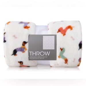 New Colorful Dachshund Print Throw Blanket